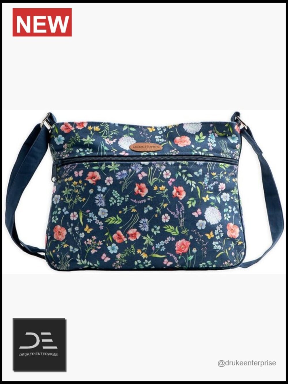 Cotton Canvas Crossbody Sling Bag for Travel Tote Purse